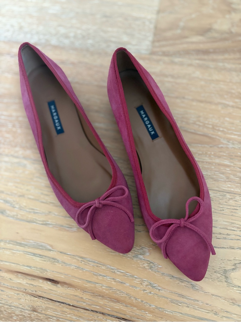 Margaux The Pointe Pink Suede Ballet Flats 41